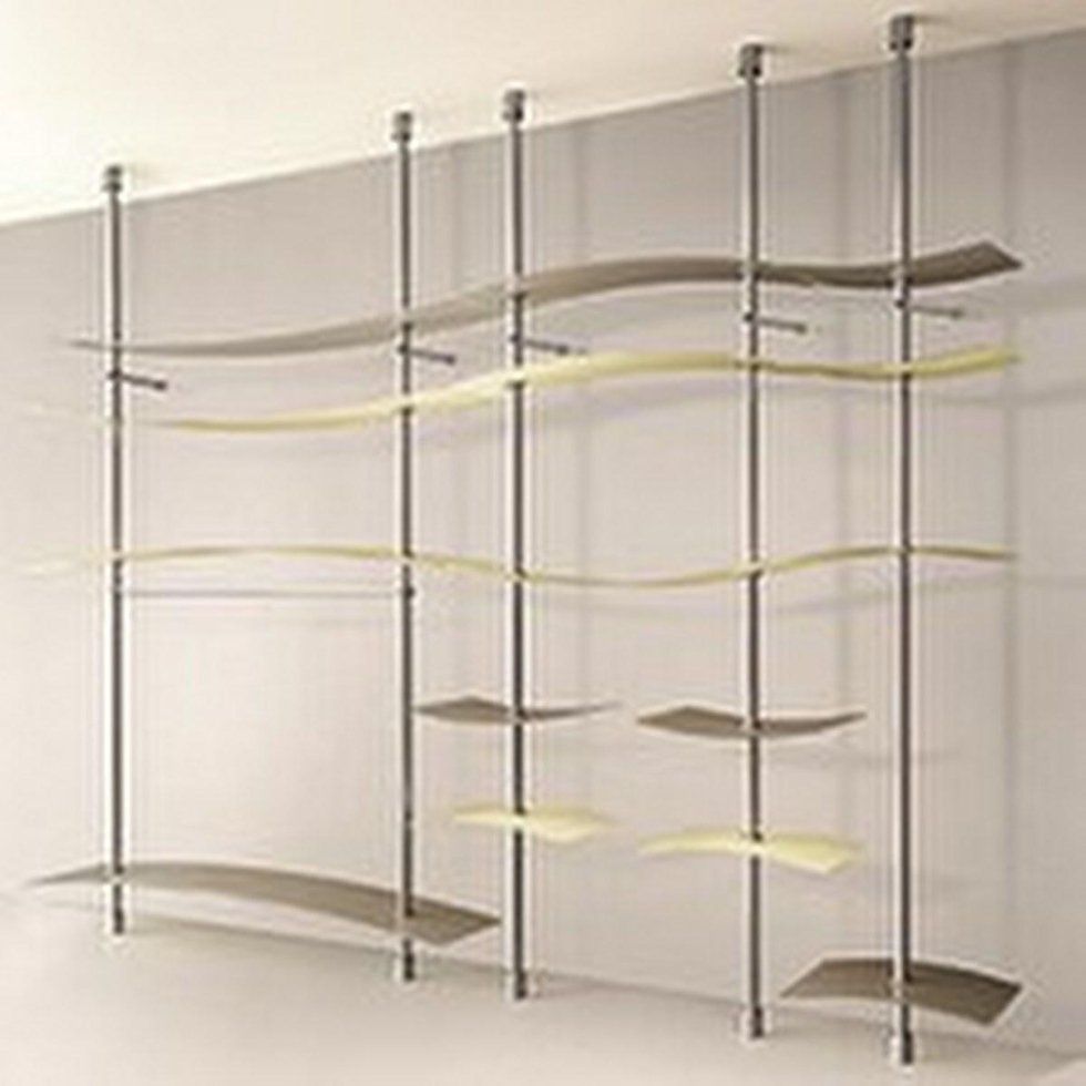Scaffale di design con mensole a onde