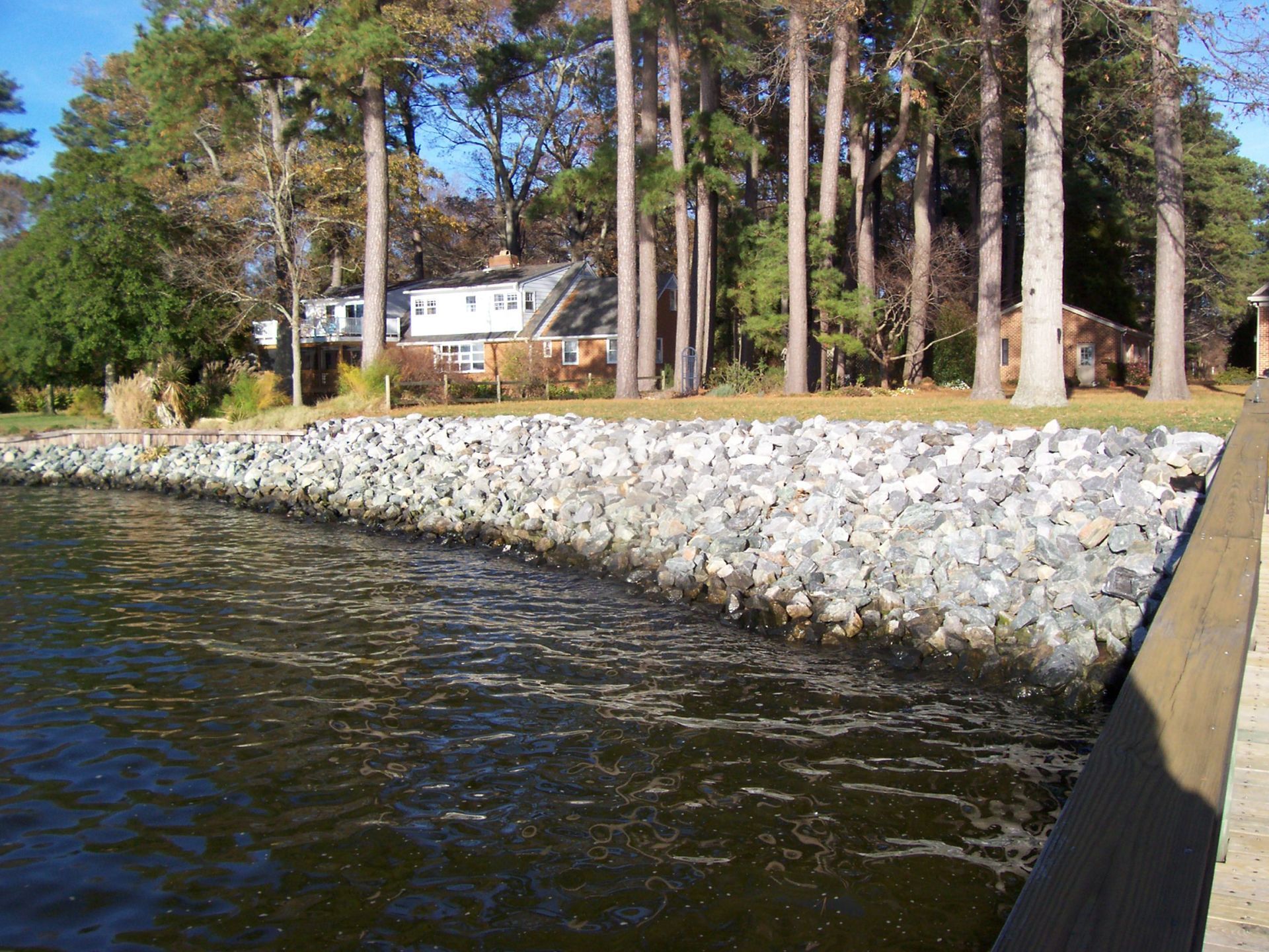 Drainage Maintenance — Rip Rap With Large Trees in Shacklefords, VA