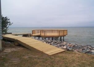 Arbors Repair — Octagon Platform Connected To Dock in Shacklefords, VA