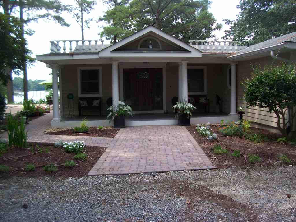 Landscaping — Simple House With Brick Walkpath in Shacklefords, VA