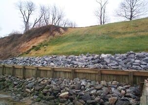 Bayscapes Maintenance — Big Stones On Seawall in Shacklefords, VA