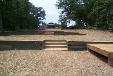 Walkways Customization — Patio With Two Mini Stairs in Shacklefords, VA