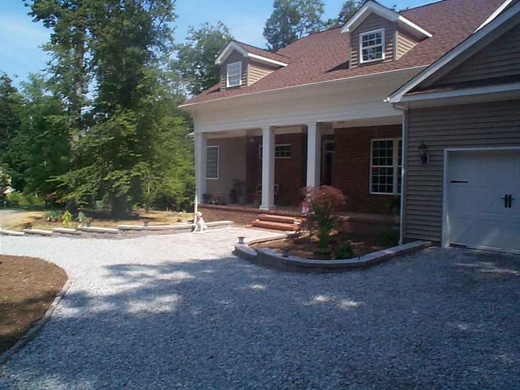 Retaining Walls Maintenance — Pebbles Hardscaping in Front of House in Shacklefords, VA