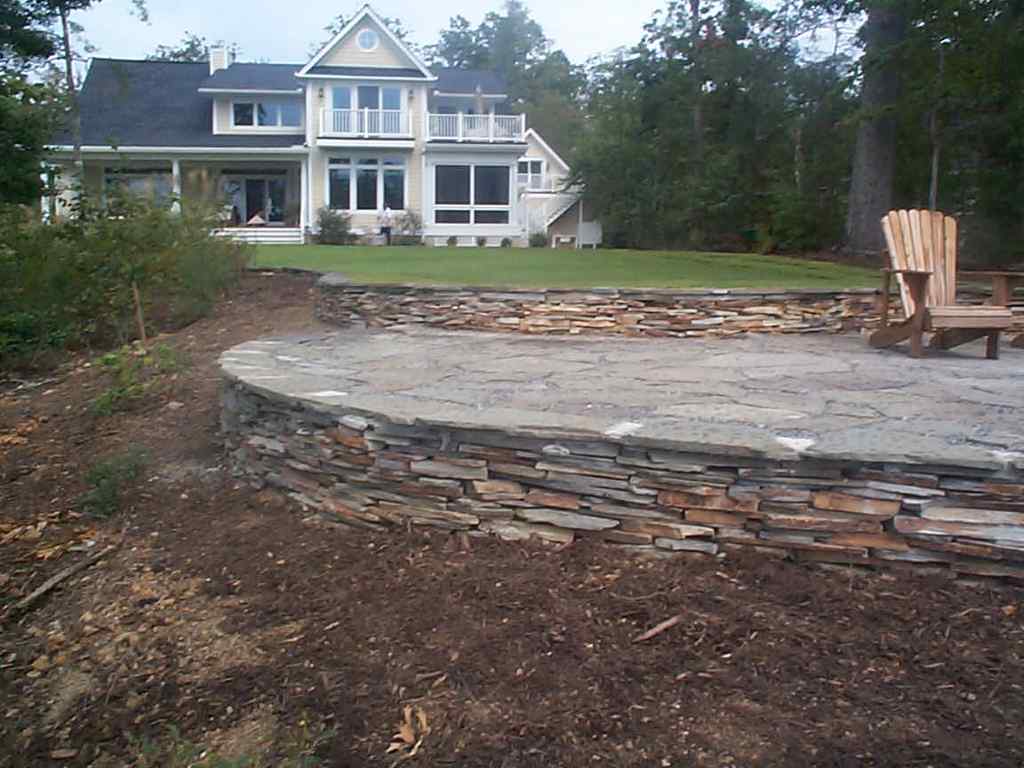 Patios Installation — Hardscaping in Progress in Shacklefords, VA