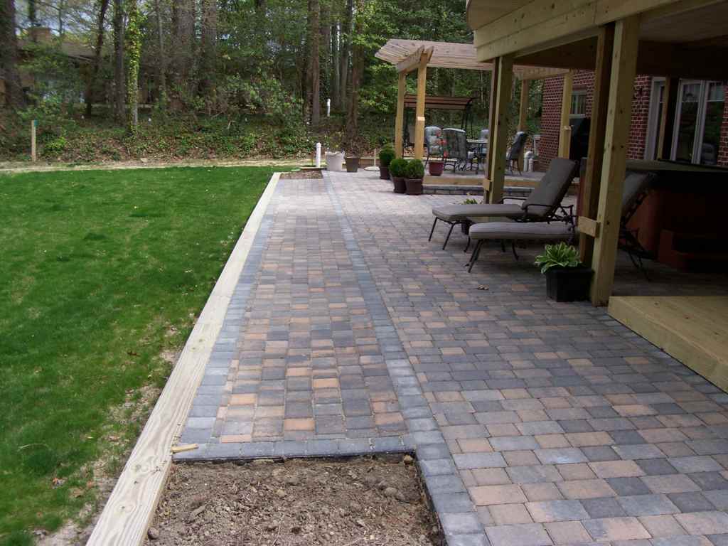 Outdoor — Brick Floor Patio With Long Chair in Shacklefords, VA