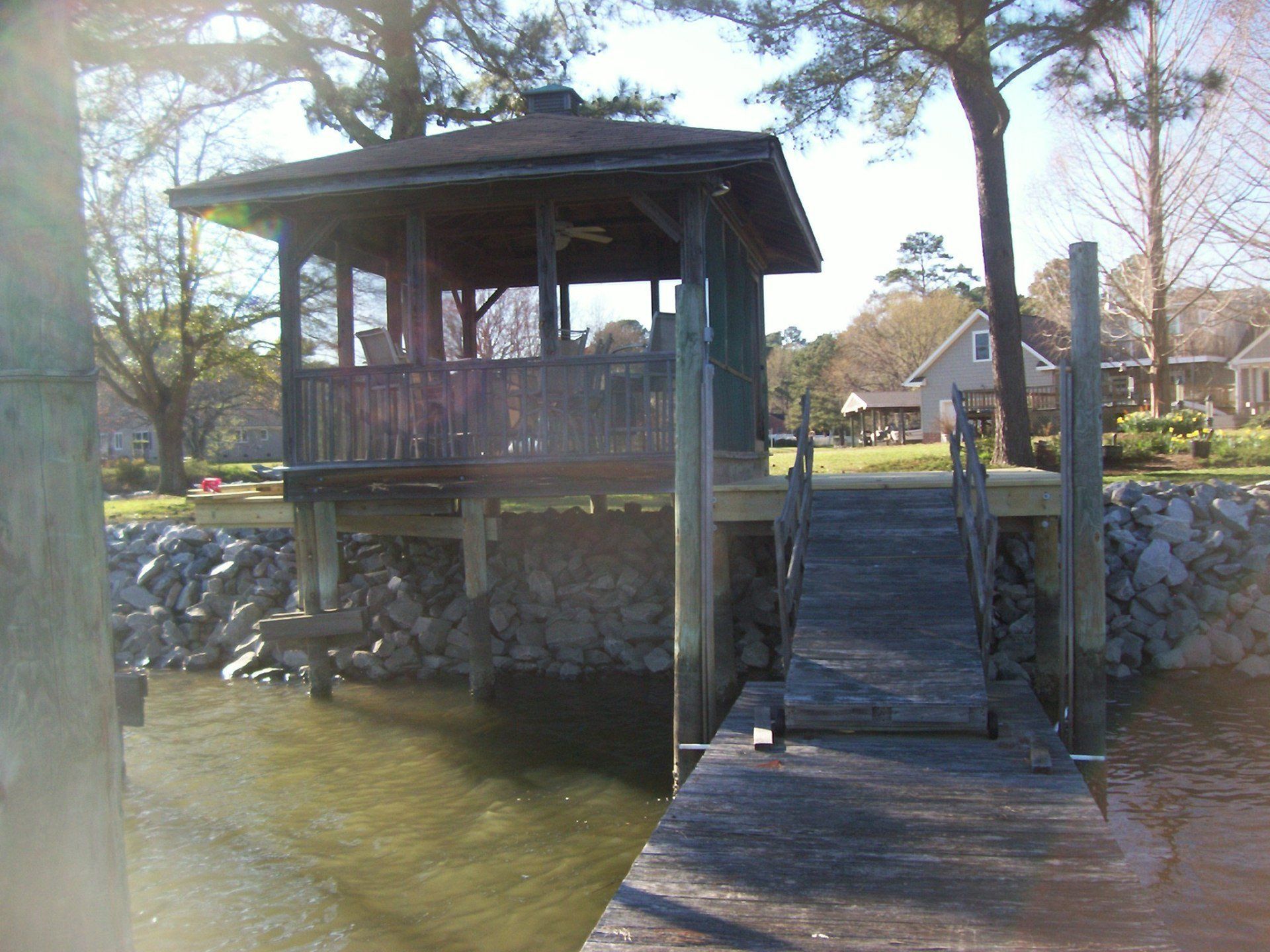 Drainage Service — Rip Rap With Wooden Shade in Shacklefords, VA