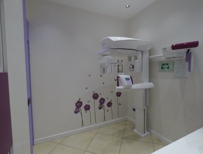 sala per l'analisi dei denti a raggi x