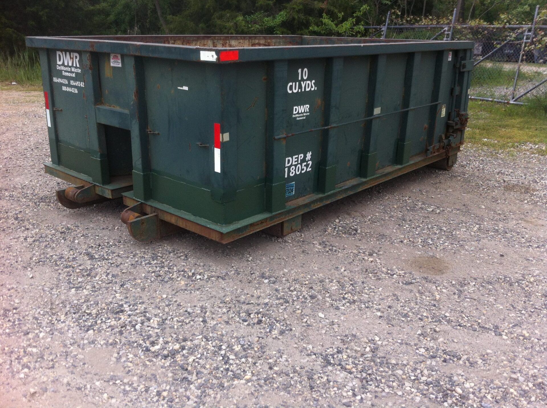 10 Cubic Yard Roll-Off Dumpster — DWR Del Monte Waste Removal