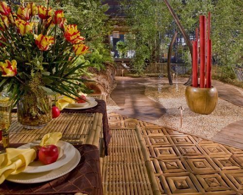 Bamboo Table — Santa Cruz, CA — Quilici Gardening