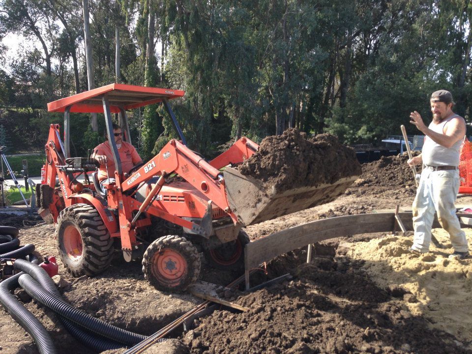 Bulldozer Use For Irrigation System — Santa Cruz, CA — Quilici Gardening