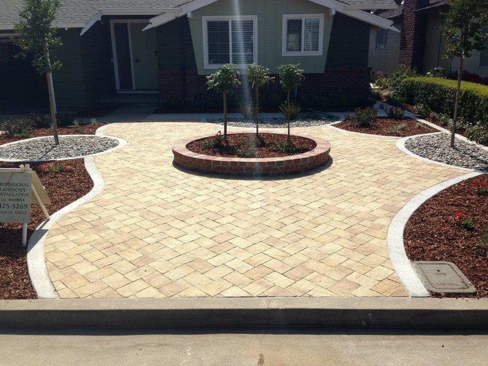 After The Bricks And Plant Installed — Santa Cruz, CA — Quilici Gardening