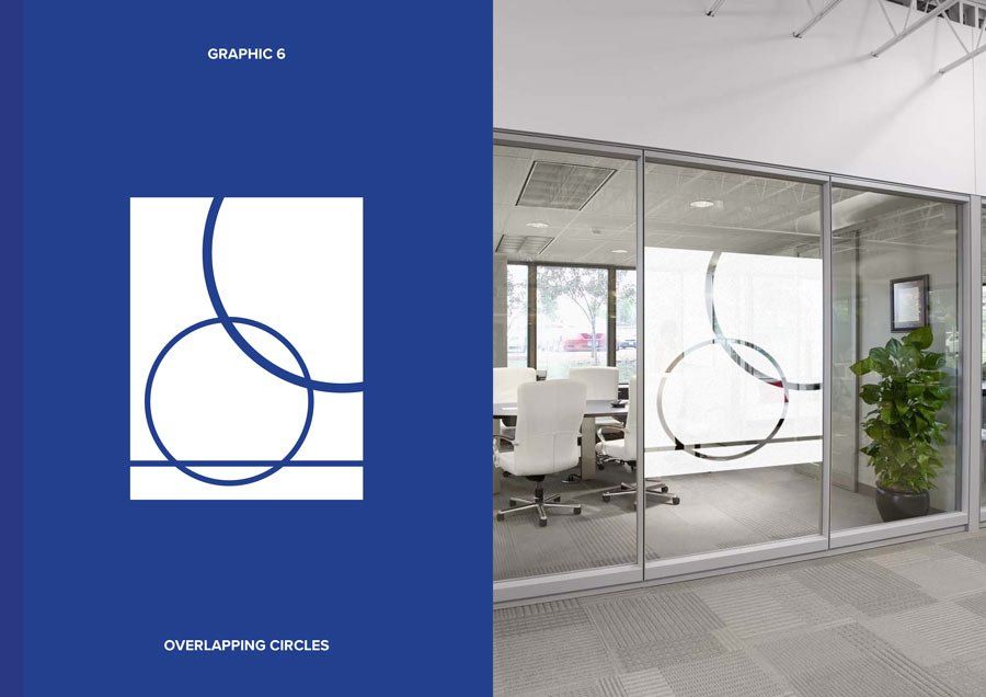 graphic window film circle patterned block out privacy allcool window films