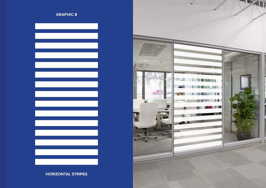 graphic window film horizontal strips allcool window films