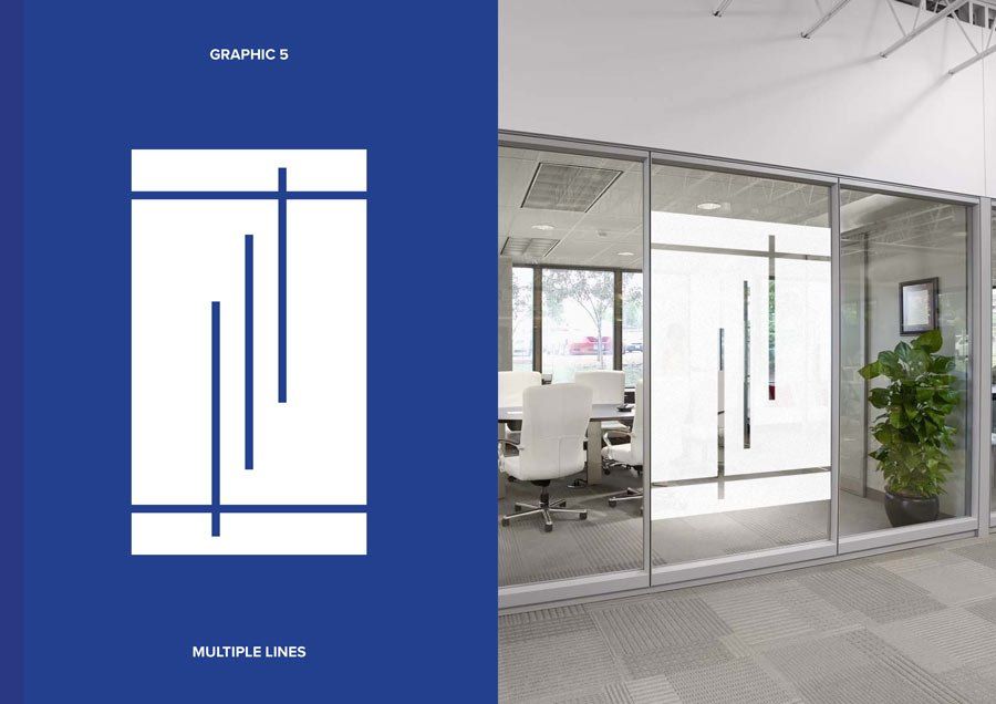graphic window film line patterned block out privacy allcool window films