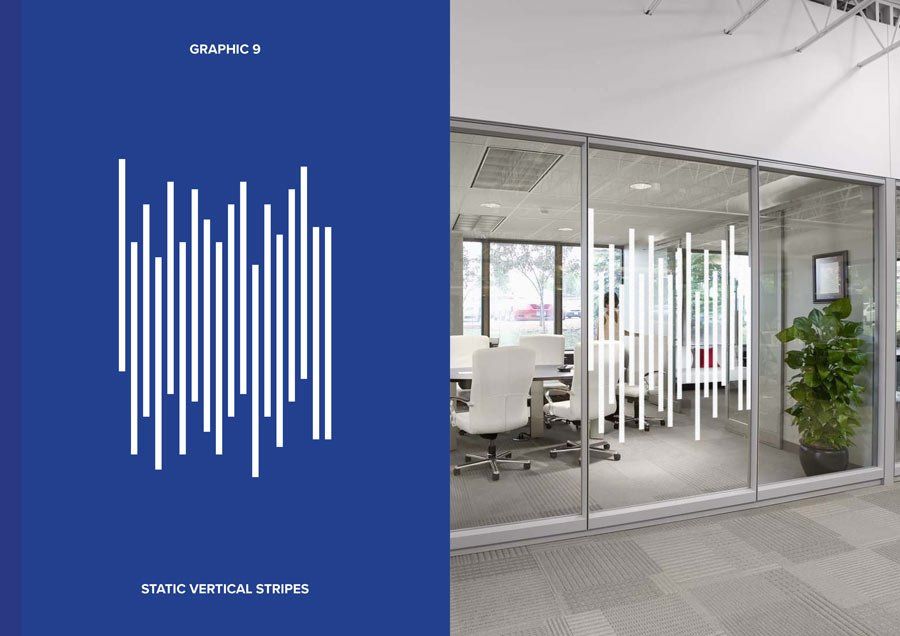 graphic window film vertical strips allcool window films