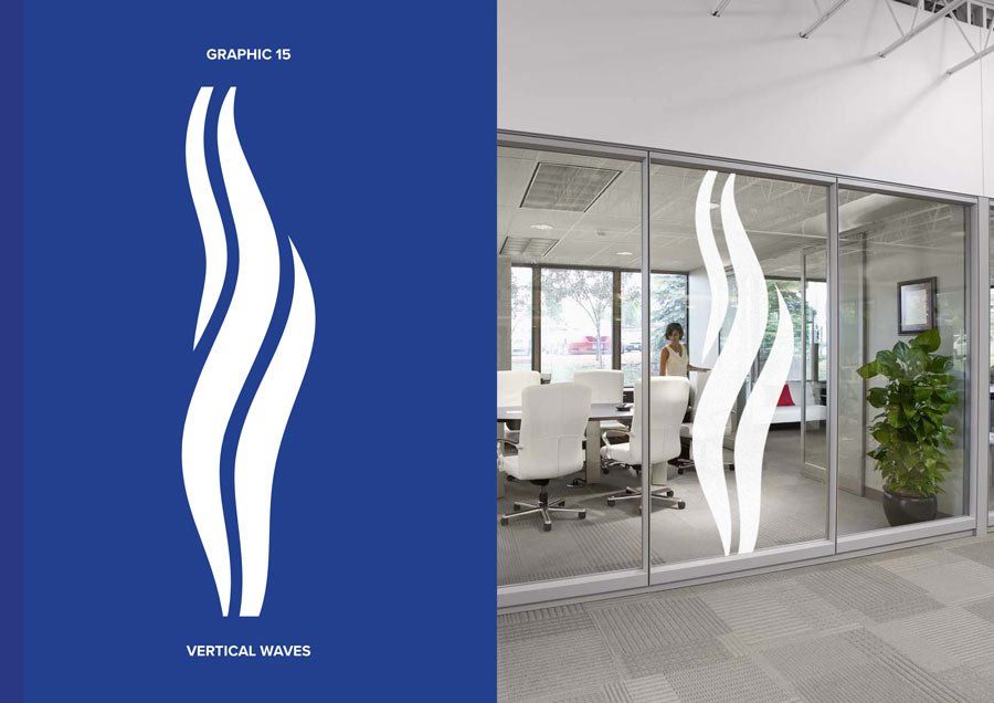 graphic window film vertical wave pattern allcool window films