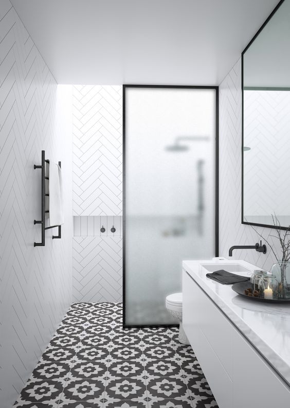 privacy glass film in the bathroom