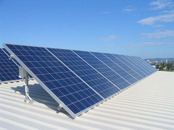 solar panels on the roof