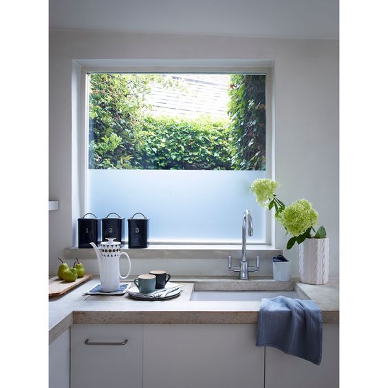 window film in the kitchen