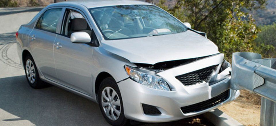 accident damaged car