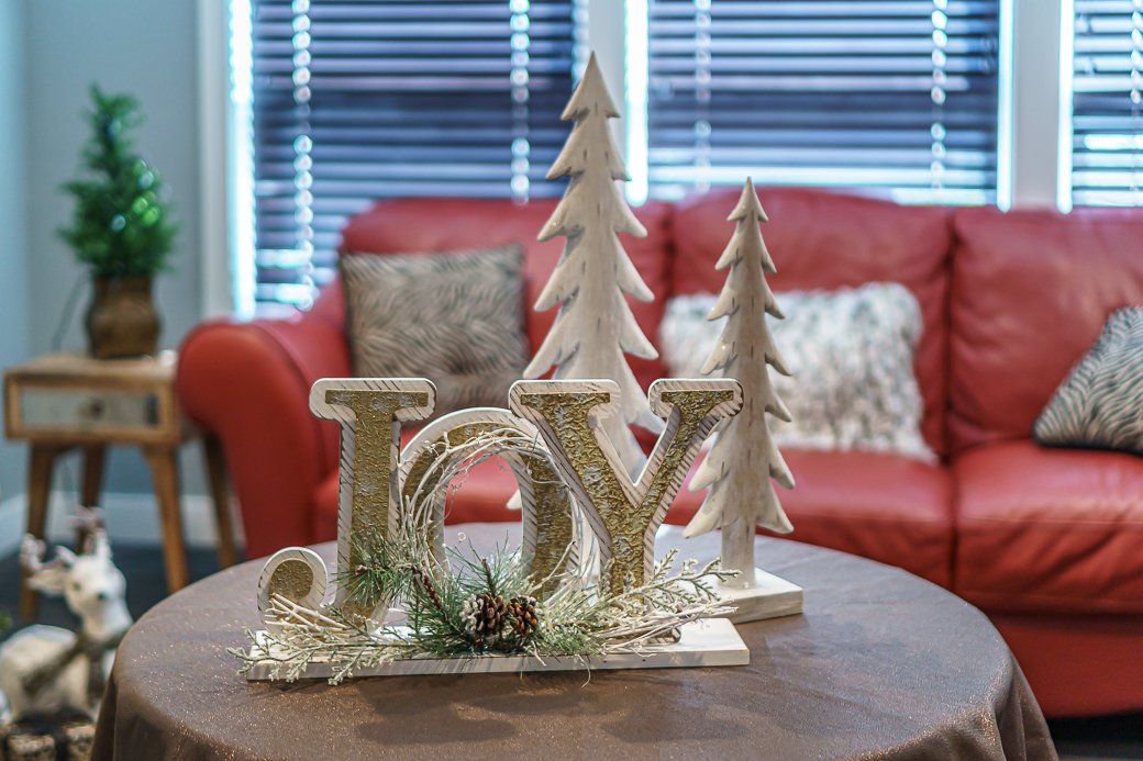 Christmas decor on table