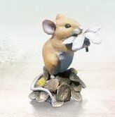 Daisy - Hand-painted Bronze Resin Mouse - Michael Simpson