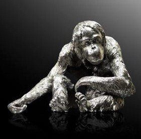 Orangutan - Nickel Resin Sculpture - Keith Sherwin