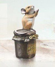 Sticky Fingers - Hand-painted Bronze Resin Mouse - Michael Simpson