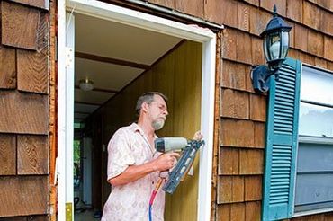 Carpenter Replacing Door Frame — Door Hardware located in Las Vegas NV 89118