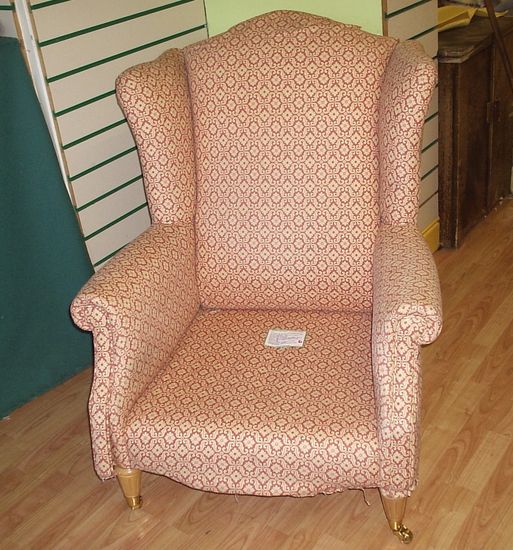 select upholstery wingback chair before