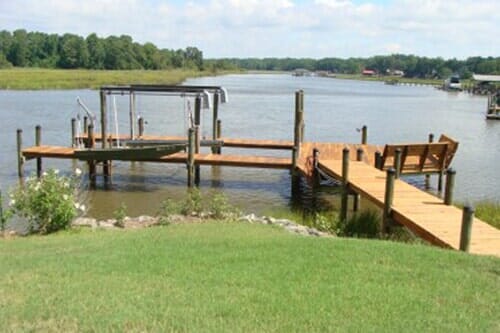 Residential Painting — Lake Side Dock in Newport News, VA