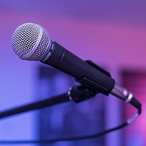 close up of microphone
