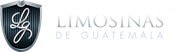 Logotipo de escudo negro con las iniciales “LG” en plata y el texto “LIMOSINAS DE GUATEMALA” sobre un fondo blanco.