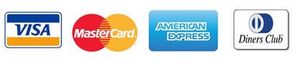 VISA MASTERCARD AMEX logos