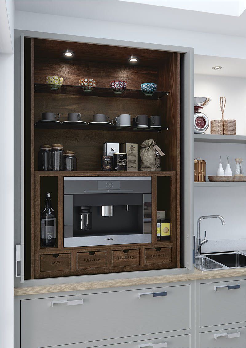 oven unit with shelves