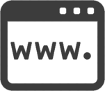 a computer screen with the word www on it .