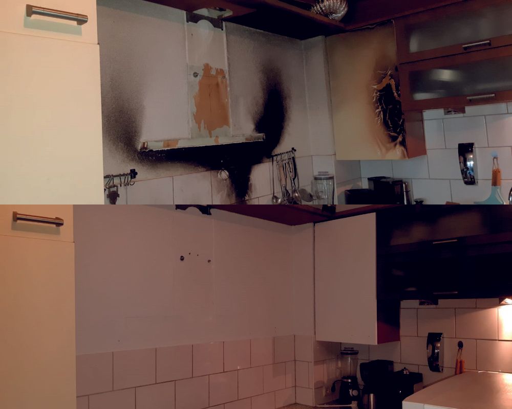 Reinigen na brand- of waterschade