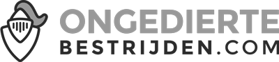 Een zwart-wit logo voor ongedierte bestrijden.com
