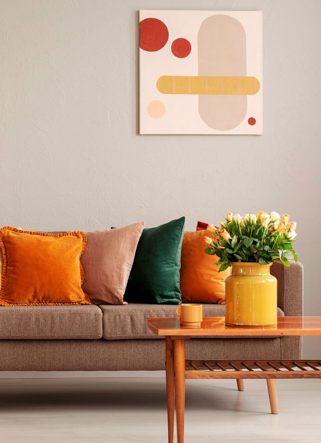 Colorful Pillows on a Couch