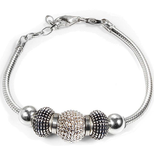 bracciale con charm Pb925 SilverType