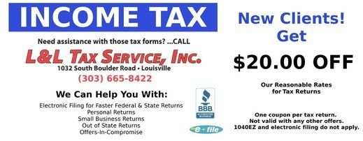 Payroll Taxes — 20% oFF Coupon For New Clients In Louisville, CO Payroll Taxes — 20% oFF Coupon For New Clients In Louisville, CO