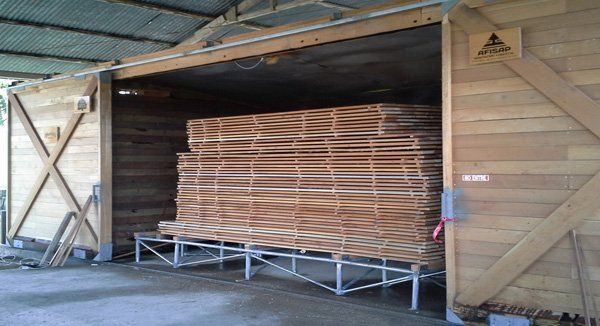 Wood drying in Eco Logic Dry Kiln in Guatemala
