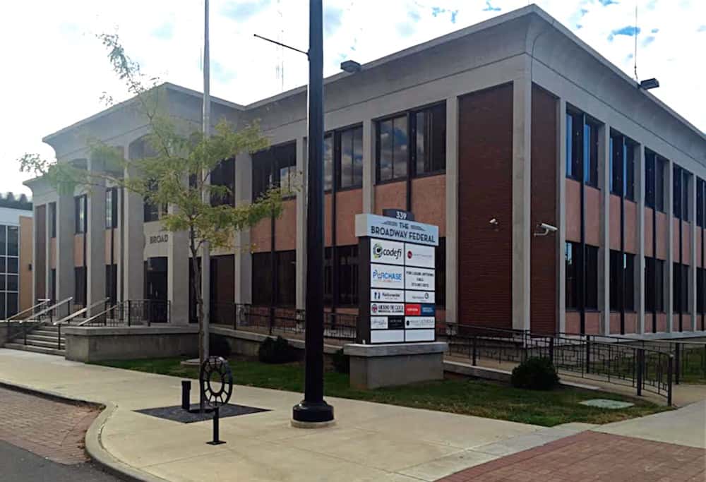 Large, two-story commercial building