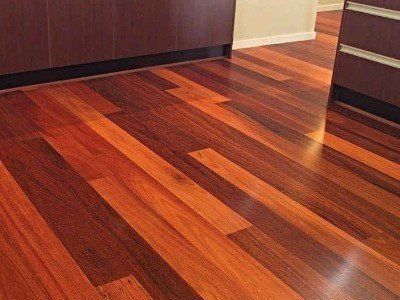 polished Brazilian cherry hardwood flooring