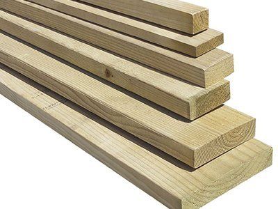 Stack of wooden planks