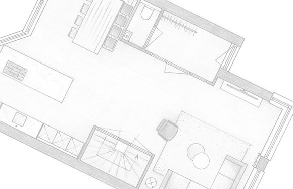 plattegrond tekening, interieurontwerp