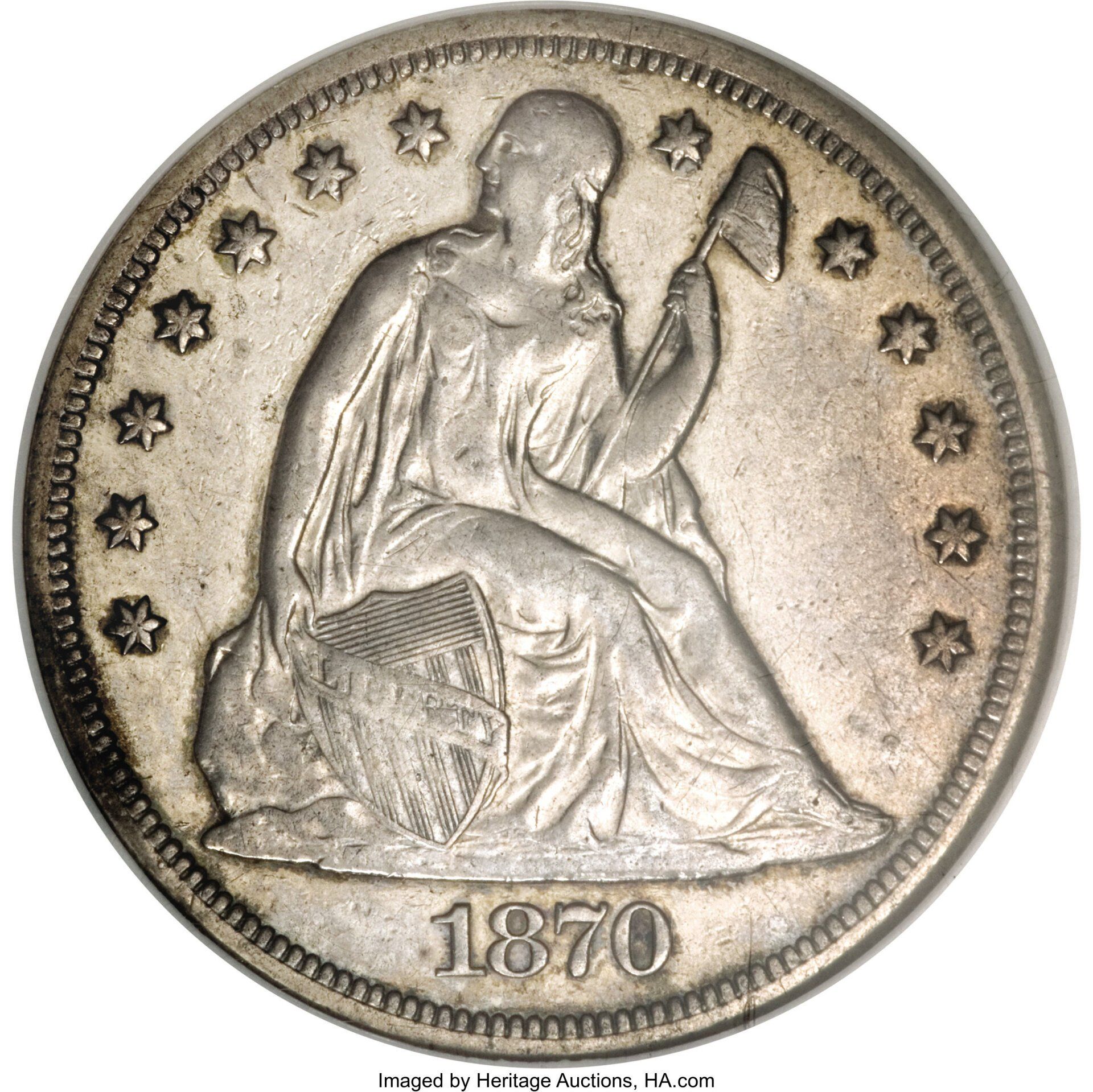 1870 S Seated Liberty Dollar