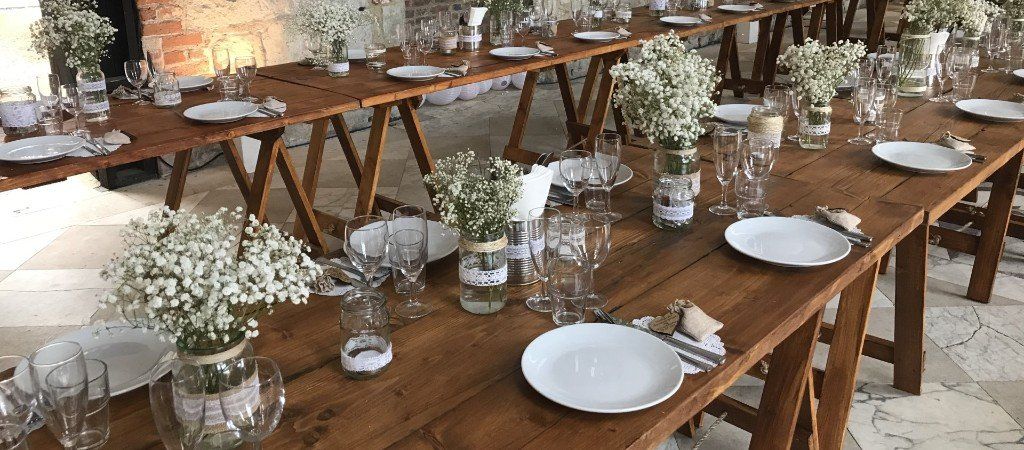 The Events Co heavy duty A-frame trestle tables
