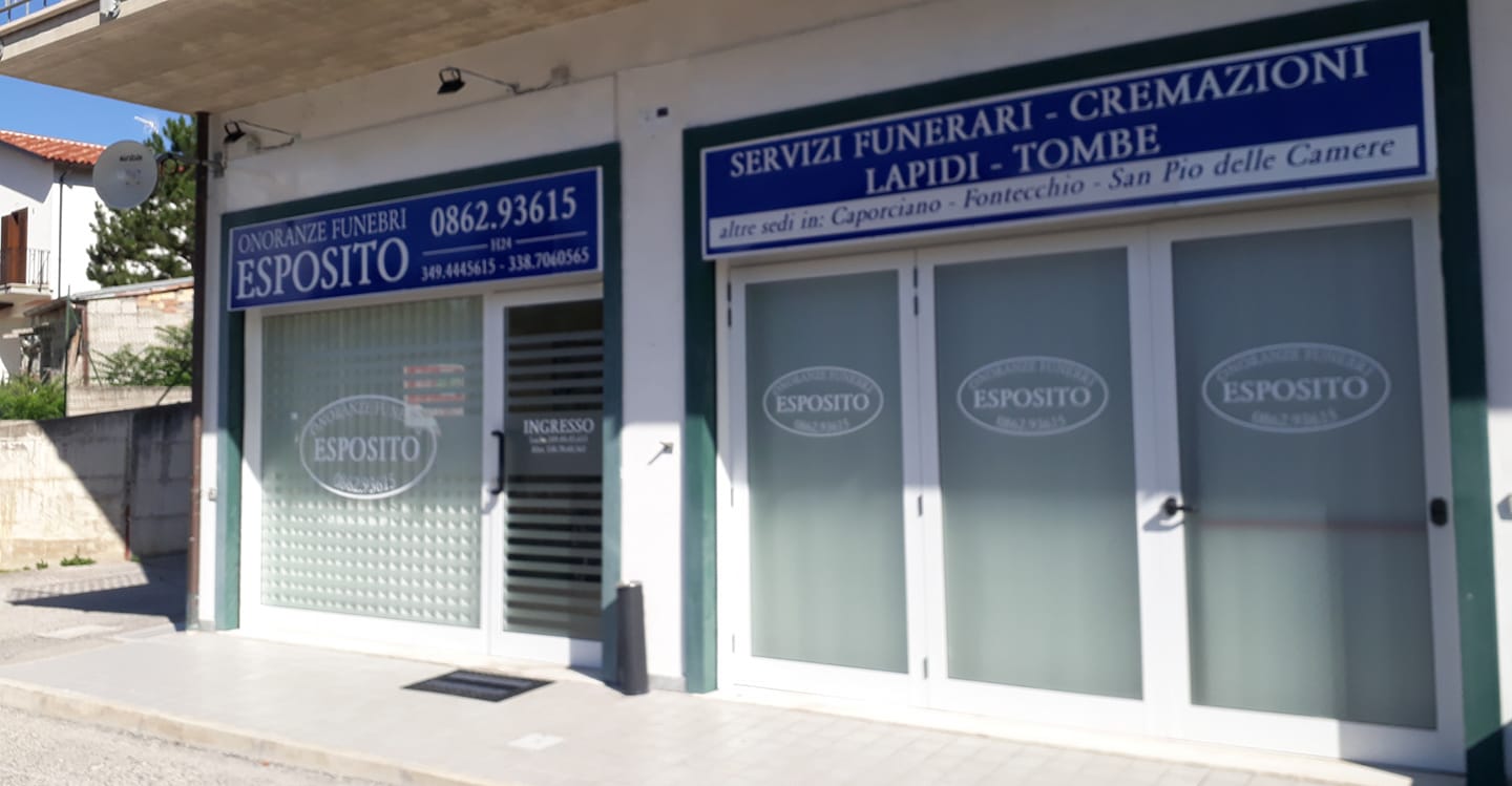 Una sede dell'impresa funebre