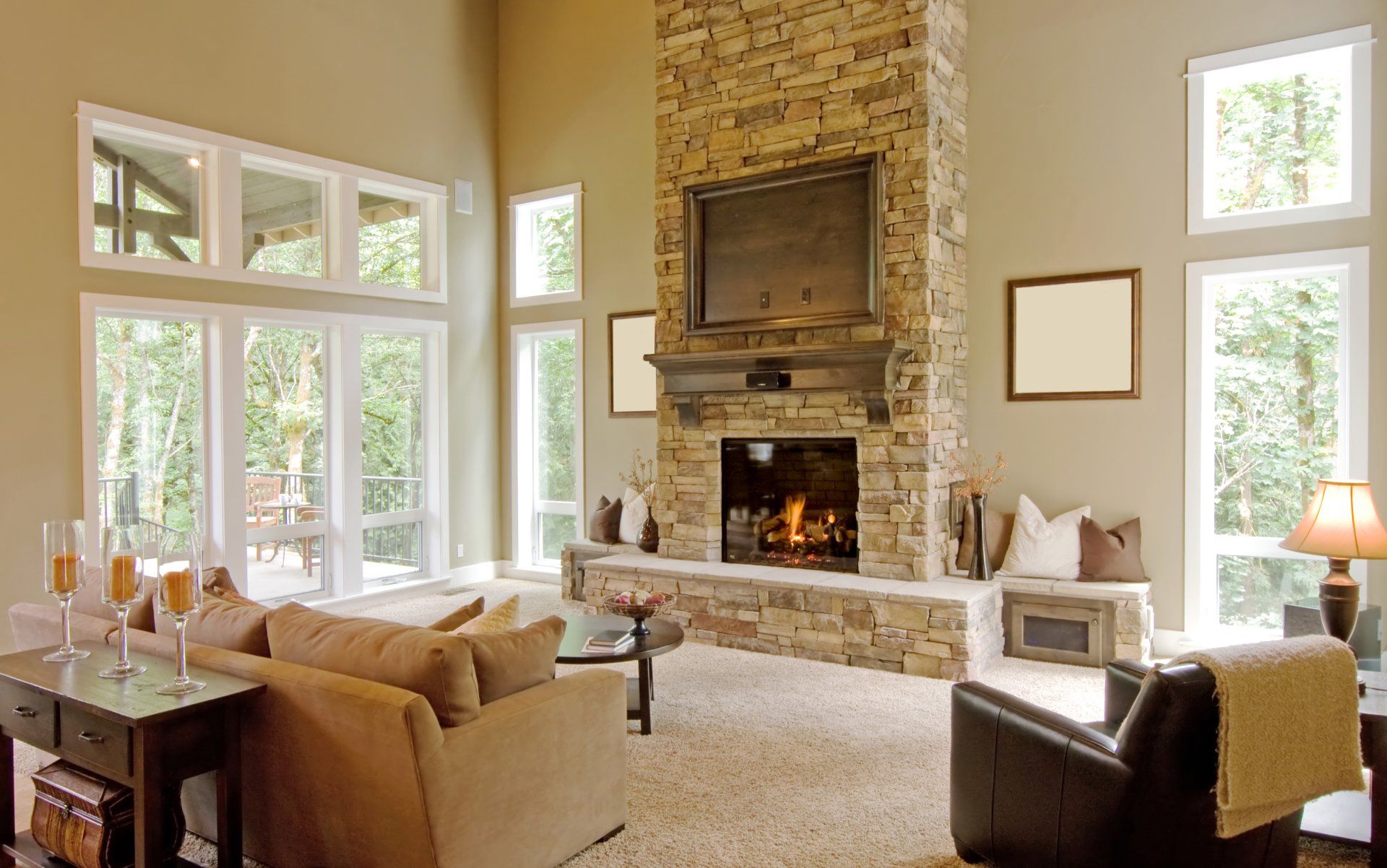 Interior Of A Living Room with carpet